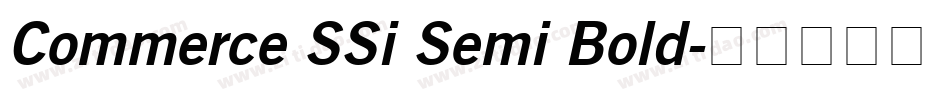 Commerce SSi Semi Bold字体转换